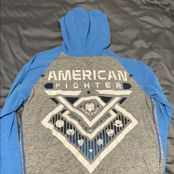 Youth Large American Fighter Long Sleeve T-Shirt - Picture 4 of 5